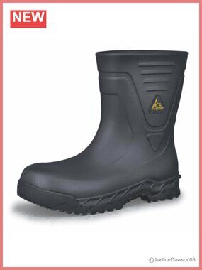Soft Toe Work Boot Slip Resistant Water Resistant EH Rated Pull On